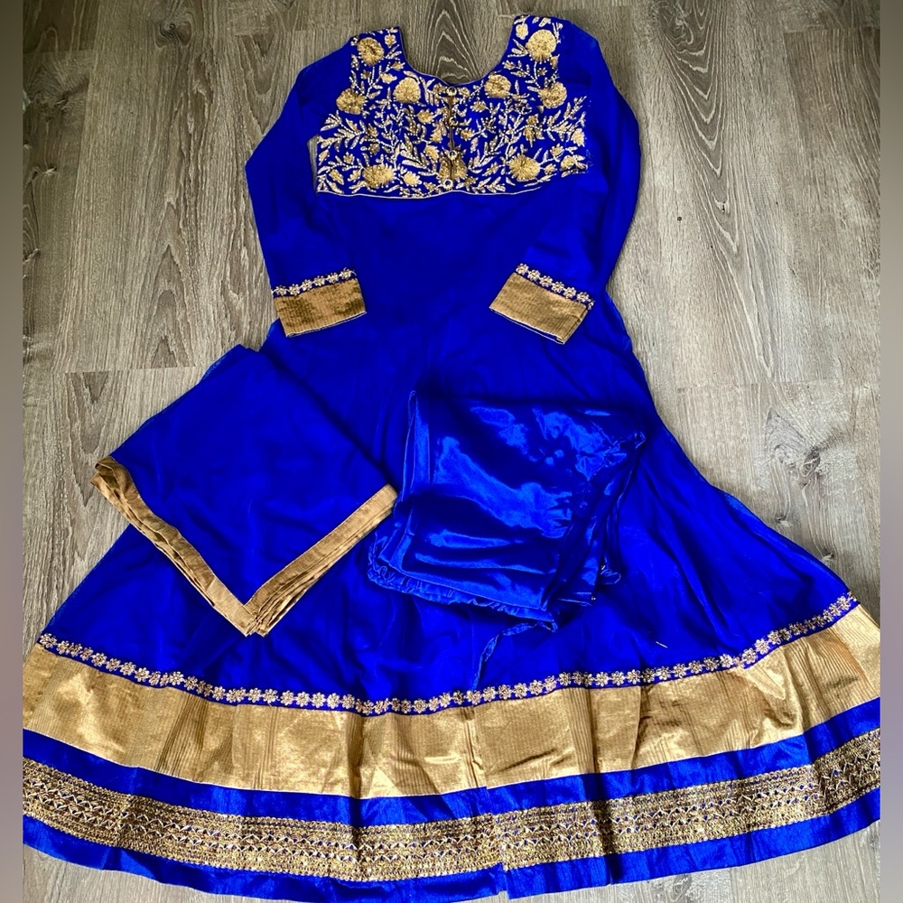 Beautiful Royal Blue Indian Anarkali Suit